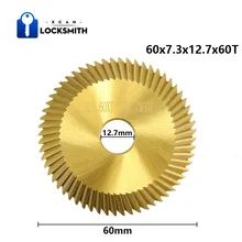 XCAN 1 шт. 60x7,3x12,7 мм 60 зубьев горизонтальный ключ копировальный станок пильный диск двойной размер Фрезерный резак для резки ключи автомобиля/двери