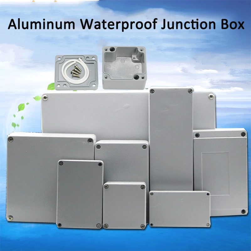 IP66 waterproof aluminium electrical assembly project junction box metal enclosure case hermetic distribution terminal housing |
