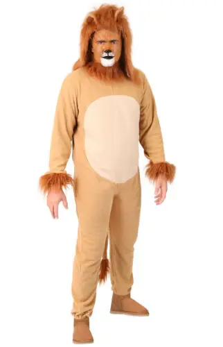 Adult Lion Costume Animal Unisex King Of The Jungle Jumpsuit Outfit Fancy Dress Movie Tv Costumes Aliexpress