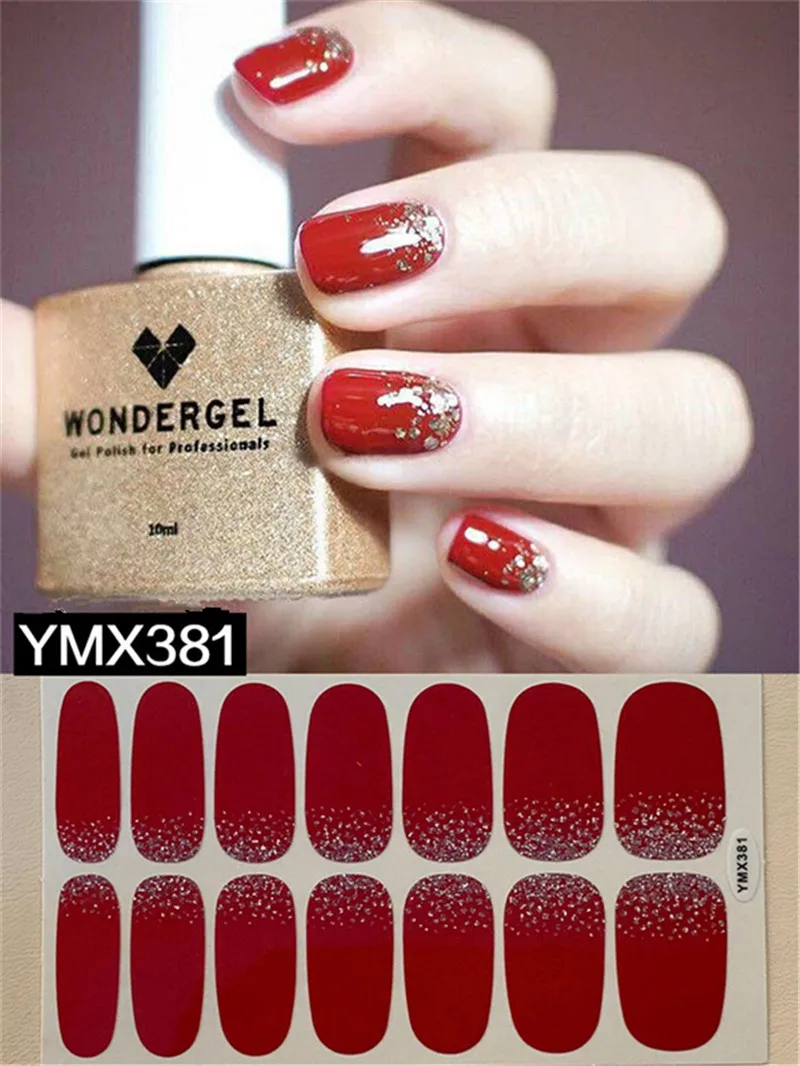 Lamemoria, лидер продаж, наклейки, 1 шт., YMX189, YMX214, французские наклейки-лак, клей для ногтей, обертывания, полная наклейка для женщин, инструменты для маникюра