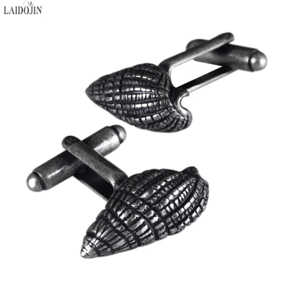 

Запонки LAIDOJIN в виде древней раковины для мужчин, запонки для мужчин, запонки, Брендовые мужские украшения