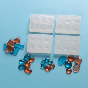 

1PC DIY UV Resin Liquid Silicone Mold Pendant Charms Craft for DIY Earrings Necklace Making Jewelry 4 Styles Transparent