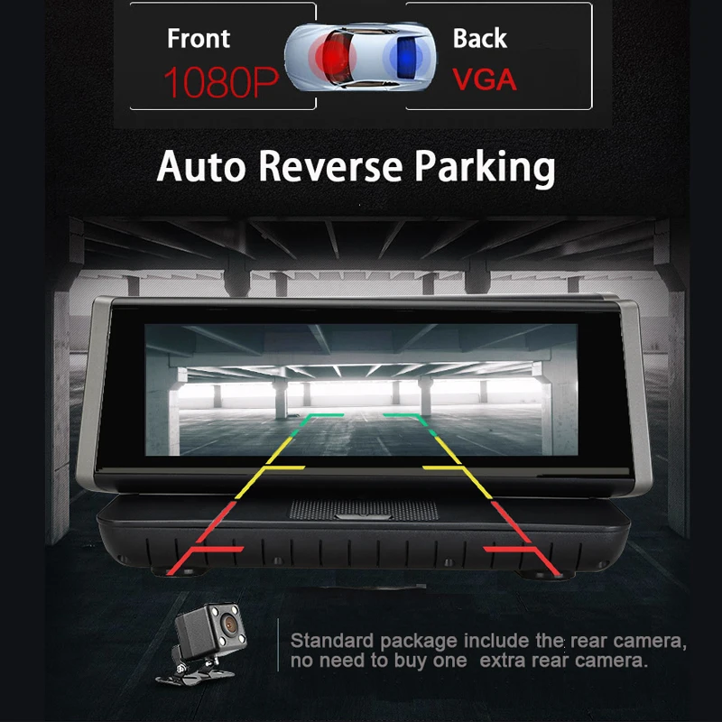 8 дюймов 4G ADAS Автомобильный видеорегистратор камера Android 5,1 Dashcam регистратор Full HD 1080P видео рекордер двойной объектив Видеорегистраторы Gps навигация
