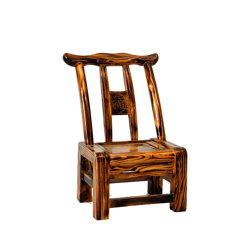 

Pine Chair Solid Wood Rural Old-fashioned Dining Chair Child Farmhouse Hotel Chair Change Shoe Bench Home Back Chair