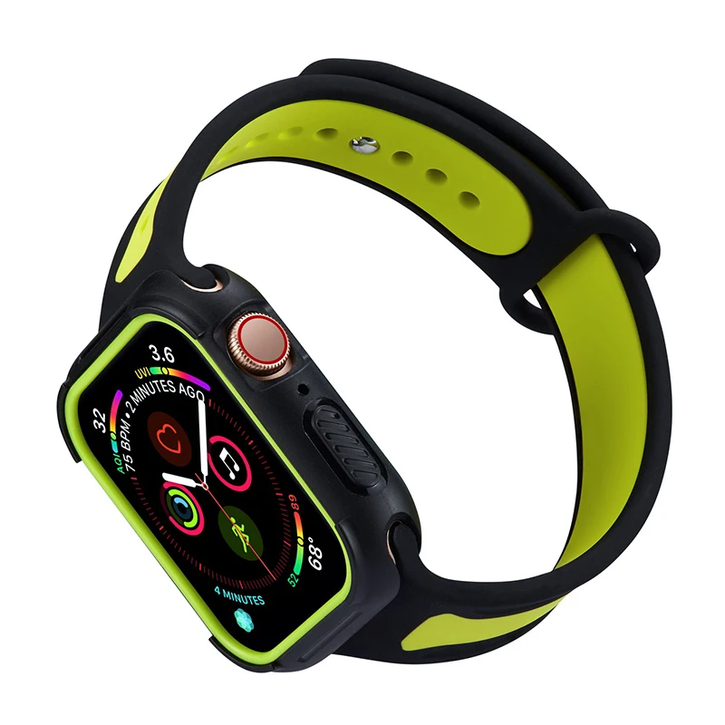 10 Colors Watch Case For Apple Watch Series 54 Double Color Cover Frame Protection Bumper 40mm 4