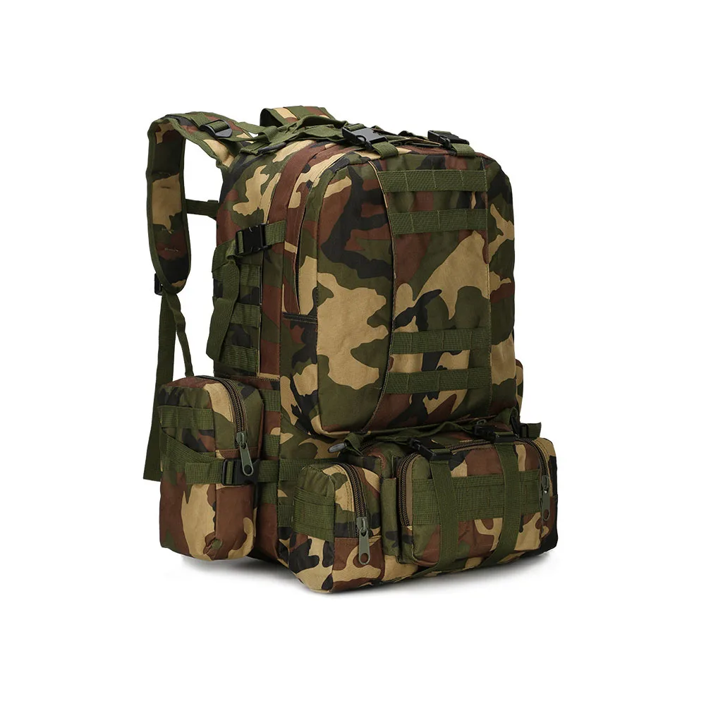 Jungle Camouflage Outdoor Military Multifunction Men Backpack Hiking Oxford Fabric Camping Trekking Waterproof Large Capacity Climbing Travel - Цвет: Jungle Camouflage
