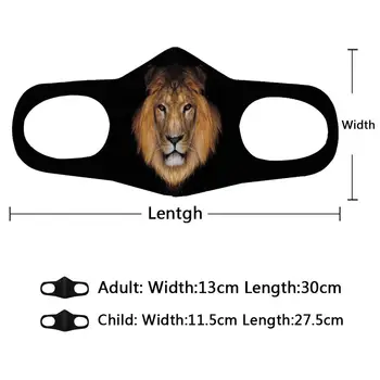 

Cute The Lion Animal Mouth Mask 3d Printing Washable Breathable Cartoon Adult Kid Mouth Cover Mask Face Mouth Mask Clothing