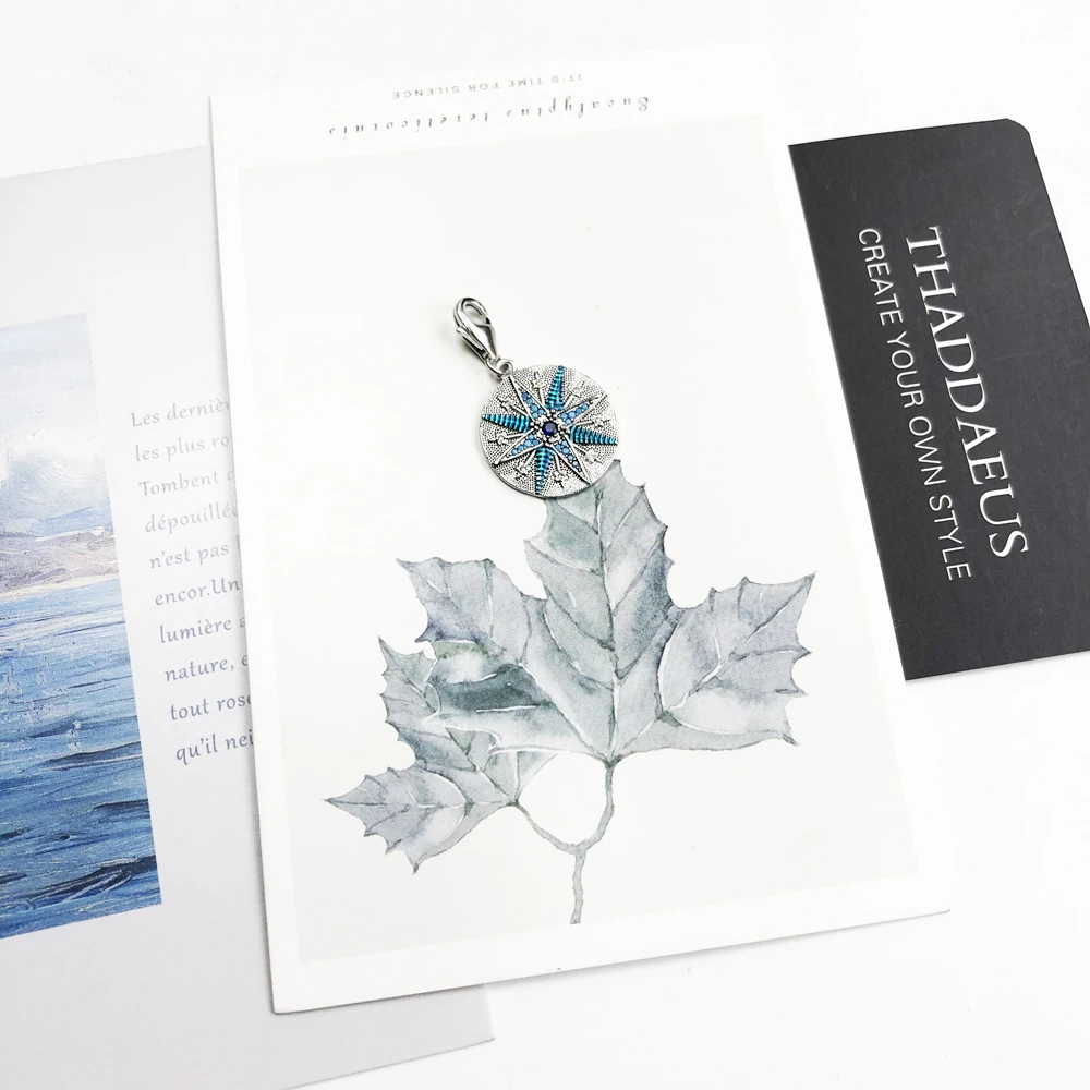 Винтажная подвеска талисман в виде синей звезды европейская бижутерия фурнитура