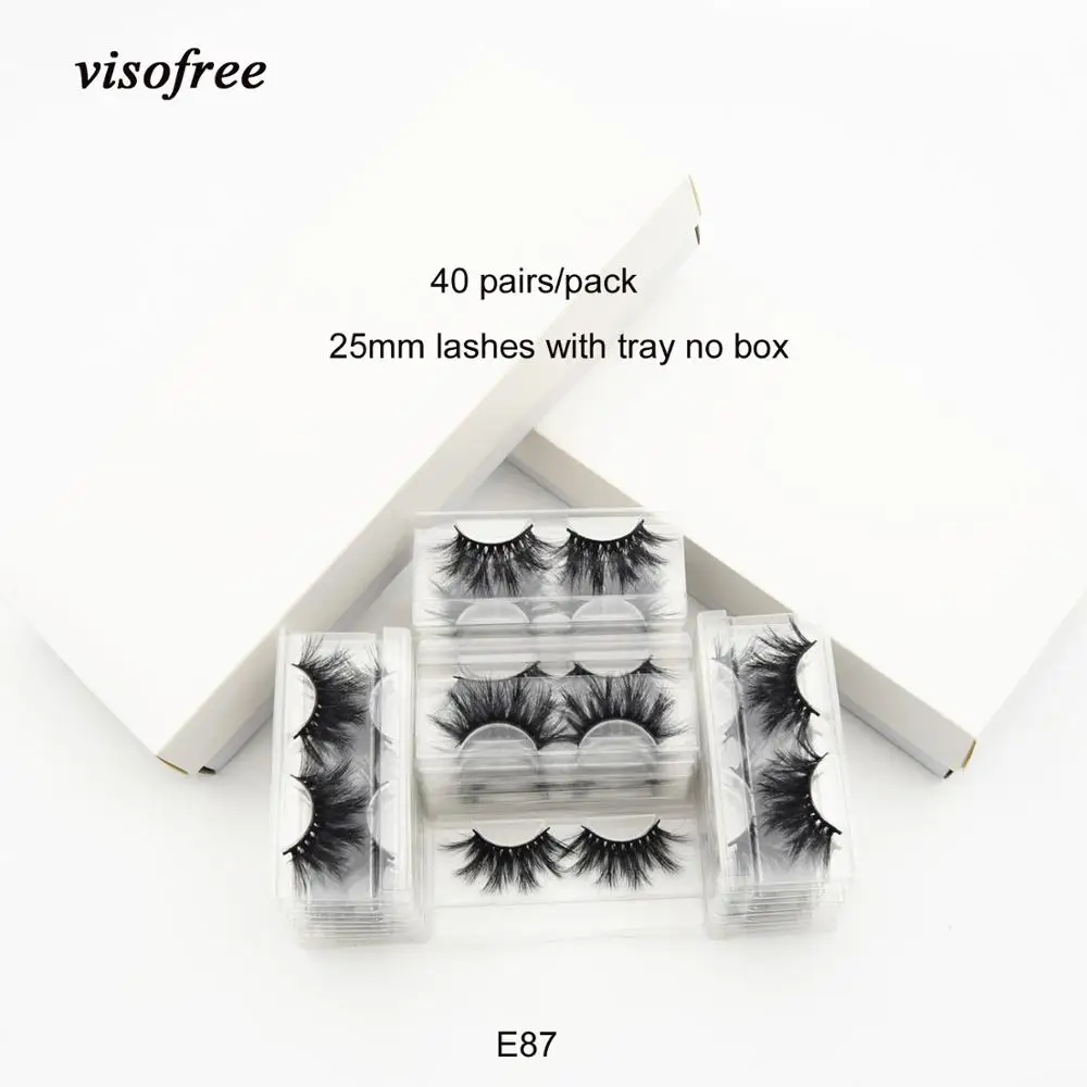 Visofree 40 пар/упак. 25 мм накладные ресницы 3D норковые Удлиненные Мягкие Длинные