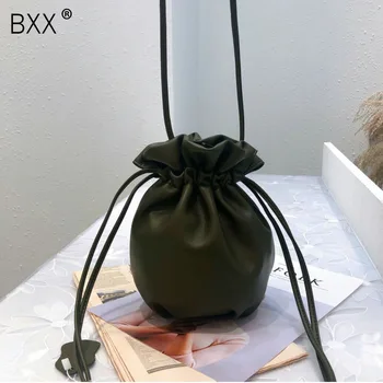 

[BXX] Drawstring Crossbody Bags For Women 2020 New Large Capacity Bucket Bag Lady Shoulder Messenger Bag Female Handbags HI655