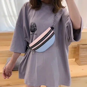 

Fanny Pack Women Sport Waist Bag Harajuku patchwork streetwear Pocket Single money belt bag crossbody bag for women nerka damska