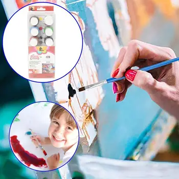 

12pcs 25ml Tube Acrylic Paint Set Nail Glass Art Painting Paint For Fabric For Kids DIY Tool Water-resistant Drawing Tools B9I9