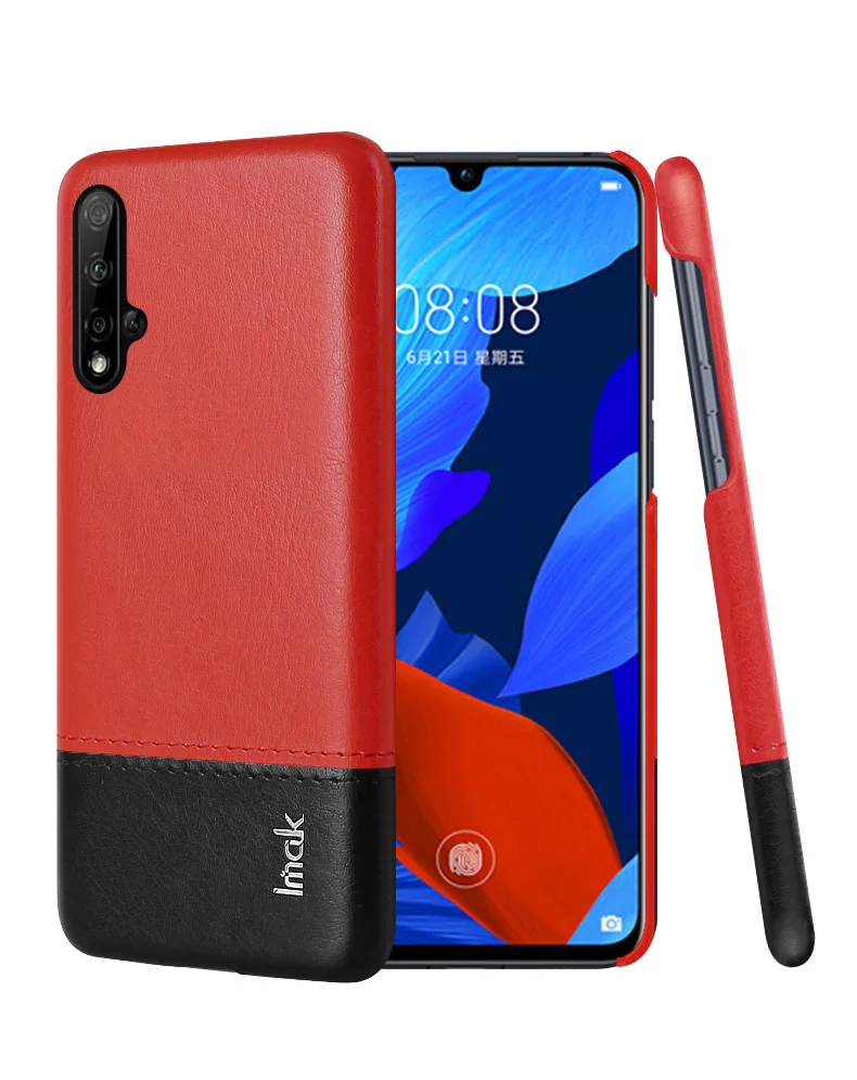 IMAK Для huawei Nova 5 Pro чехол Роскошный кожаный PU чехол для huawei Nova 5 Pro жесткая задняя панель из поликарбоната
