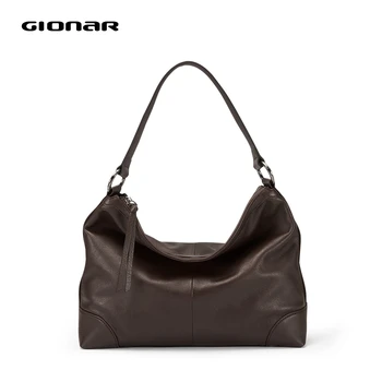 

GIONAR Retro Soft Genuine Leather Handcrafted Purses And Handbags for Women Top Handle Bags Daily Use Shoulder Bags