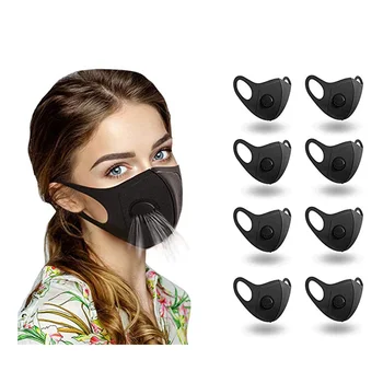 

8 pcs Anti Particle Dust-Proof Anti-Pollution Face Mask with Breathing Valve, Unisex Face Masks, Reusable and Washable Masks