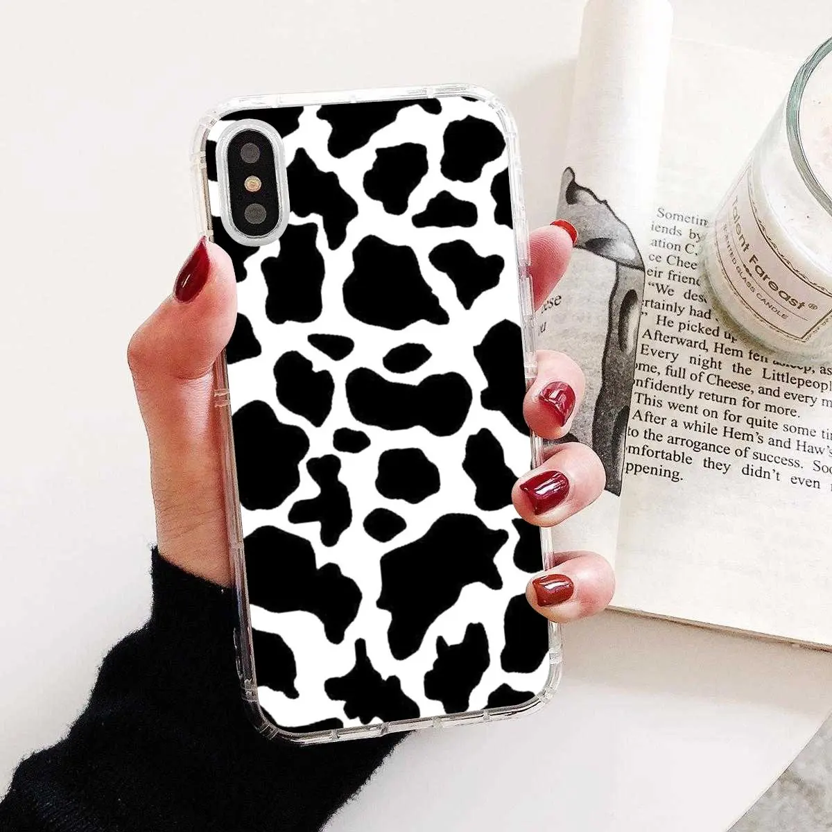 Soft TPU Phone Case For Xiaomi Redmi 4A 7A S2 Note 8 3 3S 4 4X 5 Plus 6 7 6A Pro Pocophone F1 simple White Black Cow dots symbol | Мобильные