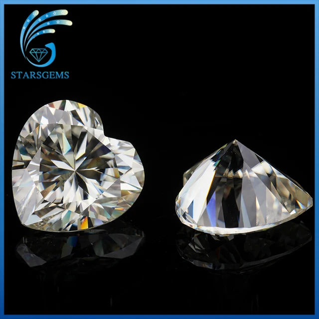 US $65.00 STARSGEM heart shape moissanite gemstone loose moissanite jewelry setting