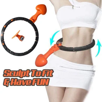 

Auto-Spinning Hoop Exercise Exercise Smart Hoop Smart Counting Loop Adjustable Waist Size Slimming