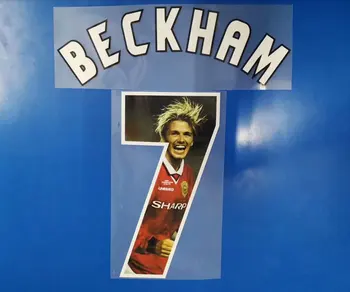 

1999 #7 BECKHAM Nameset Printing Iron On Heat Transfer Patches
