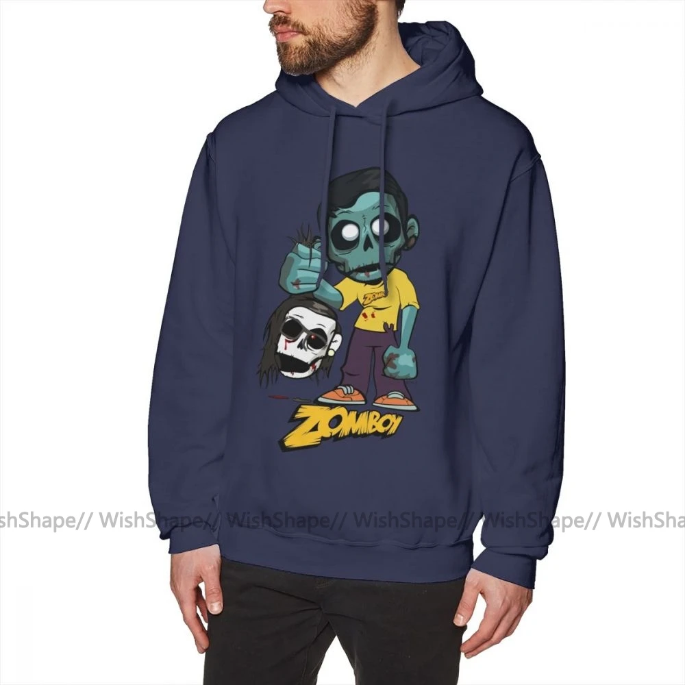 Skrillex Толстовка Zomboy с Skrillex толстовки XL мужской пуловер с капюшоном Хлопок Уличная черная длинная теплая популярная Толстовка - Цвет: Navy Blue