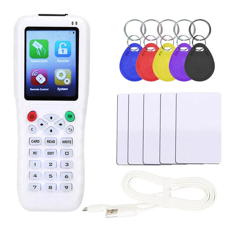 Décodeur X7 Rfid Nfc, duplicateur 125khz, lecteur de carte à puce  d'identification, porte-clés, copieur 13.56mhz, puce d'identification Ic,  clone d'étiquette, Ntag213, 215 ampa er, nouveau - AliExpress