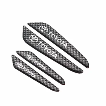 

4PCS Car styling Carbon fiber tape Door Side Edge Protective Sticker for toyota camry chr corolla rav4 yaris prius Accessories