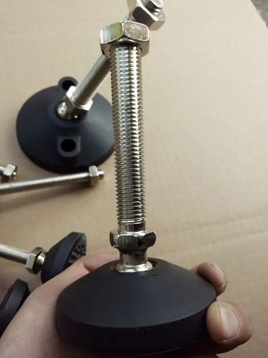 M8/M10 Adjustable Screw Furniture Support Legs Universal Hooves Fixed Anchor Cup for Machine Anti-skid Shock Absorber Protector