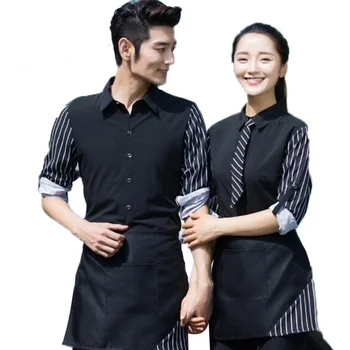 

Hotel Waiter Uniform Autumn Winter Cafe Wiatress Uniform Short Sleeve Teahouse Overalls Catering Chef Uniform Work Jacket