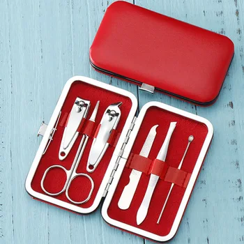 

6pcs/set Stainless Steel Nail Clipper Scissors Set Kits Manicure Pedicure Nail Cutter Care Set