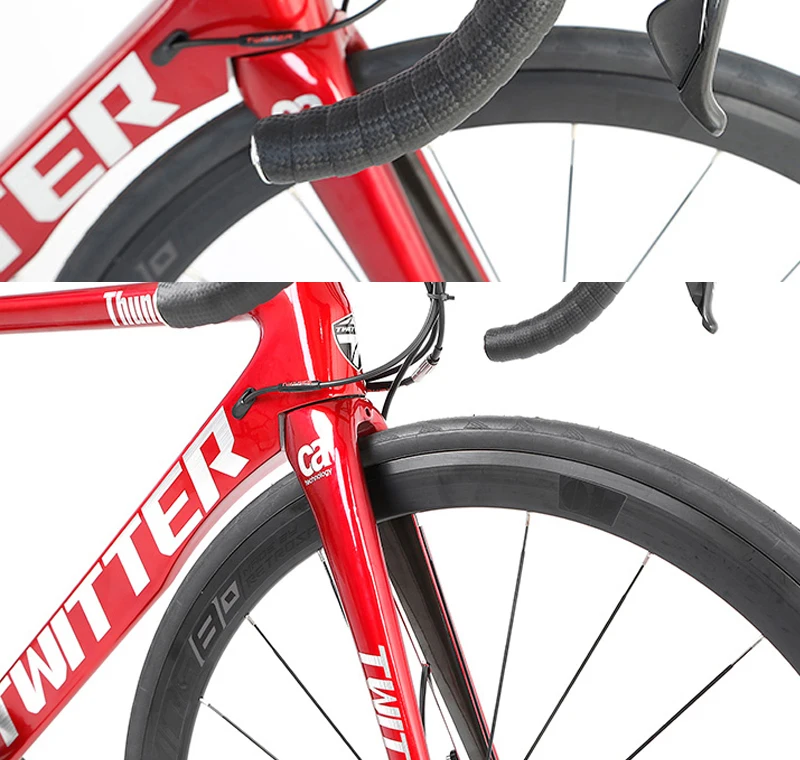 TWITTER Carbon Road bike 22 speed Disc brake road bike Carbon wheel For 105/R7000 UT/R8000 Components