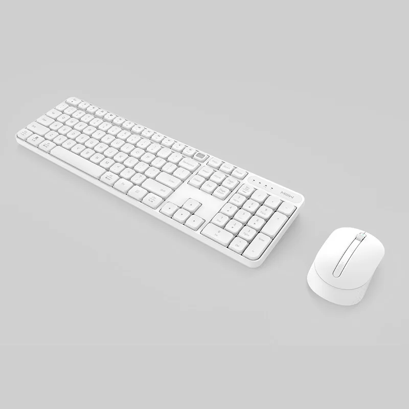 Xiaomi MIIIW беспроводной комплект офисной клавиатуры и мыши 104 клавиш 2,4 ГГц многофункциональная совместимая Беспроводная портативная клавиатура - Цвет: White Strandard