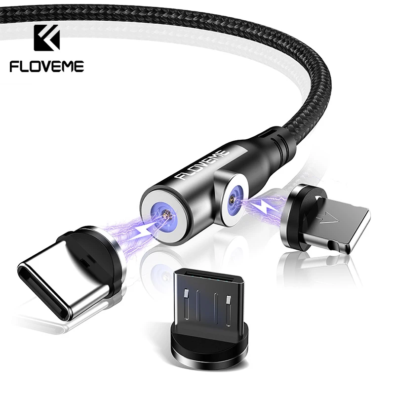 Магнитный кабель FLOVEME usb-c Micro USB для быстрой зарядки iphone X 12 Samsung Xiaomi мобильный