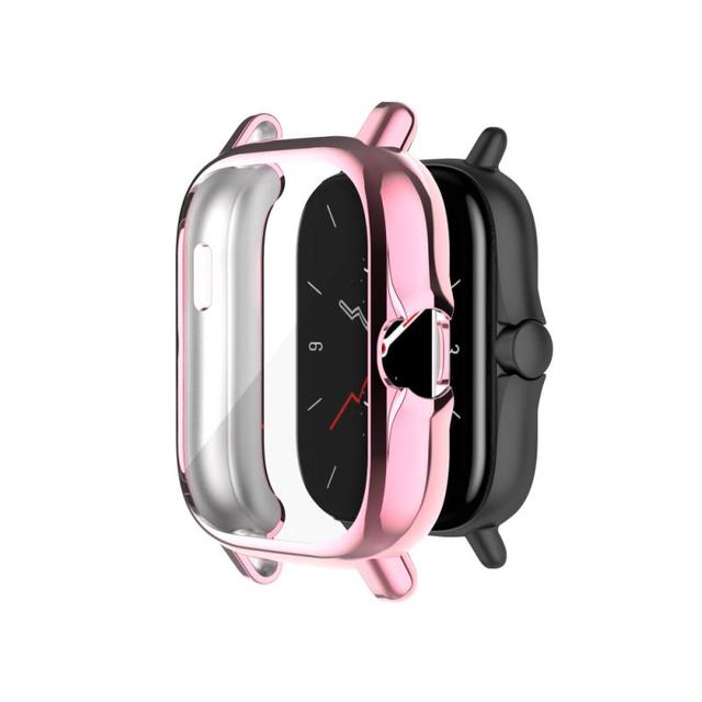 For Huami Amazfit GTS 2 Watch Protective Case A1968 Electroplating TPU All-inclusive Anti-scratch Rubber Sleeve