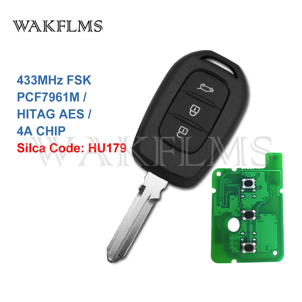 

PCF7961M HU179 Remote Car Key Fob for Renault Symbol Trafic Dacia Duster Logan Sandero 2012 2013 2014 2015 2016 2017 2018
