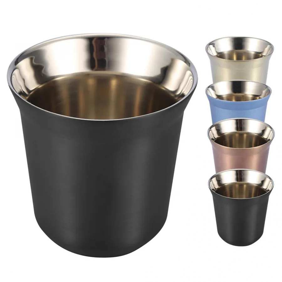 Coffee Cup Double Wall Stainless Steel Espresso Mugs 80ml Insulated Anti-scalding Tea Cups Dishwasher Safe Easy Clean Coffee Cup Double Wall Stainless Steel Espresso Mugs 80ml Insulated Anti-scalding Tea Cups Dishwasher Safe Easy Clean