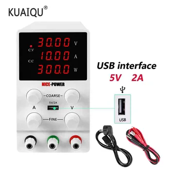 

30V 10A DC Power Supply Adjustable 30V 5A 4 Digit Display Mini Laboratory Power Supply Voltage Regulator For Phone Repair
