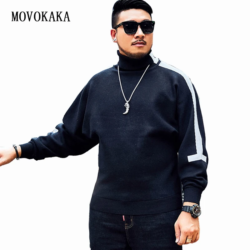^Cheap Large Size Brand Turtleneck Sweater Men Pullover Men Casual Pull Knitted Sweater Male Winter Pullovers Black Sweater Man 2XL-7XL