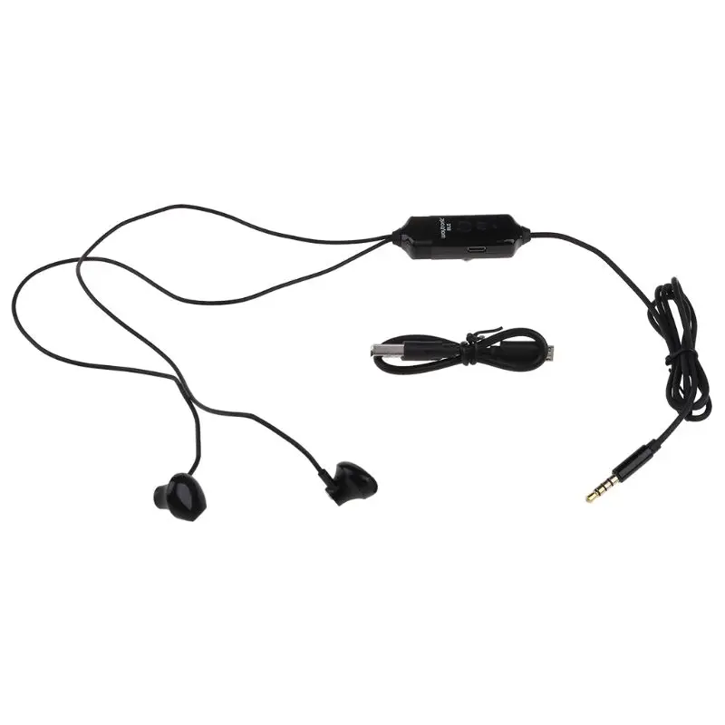 Black Digital Bluetooth Phone Call Recorder In-ear Earphone for iPhone Facebook Skype WeChat Cellphone Accessories