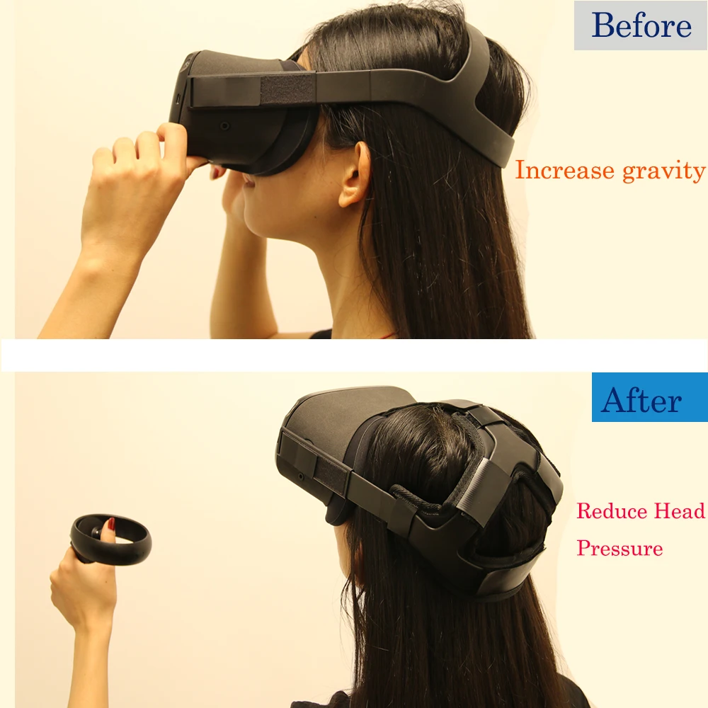 Новейший нескользящий VR шлем для снятия давления на голову ремень из пены для Oculus Quest VR гарнитура Подушка повязка на голову крепежные аксессуары
