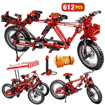 

City Creator Bicycle Mountain Bike Model Building Blocks Technic Bicycles Combination Car DIY Bricks Toy for Boys Gift