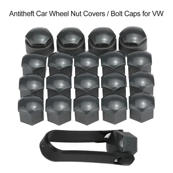 

Set of 16+4pcs Universal 17mm Car Tyre Wheel Hub Covers Wheel Nuts Covers Nut Caps Hub Screw Protector Dust Proof Bolt Rim