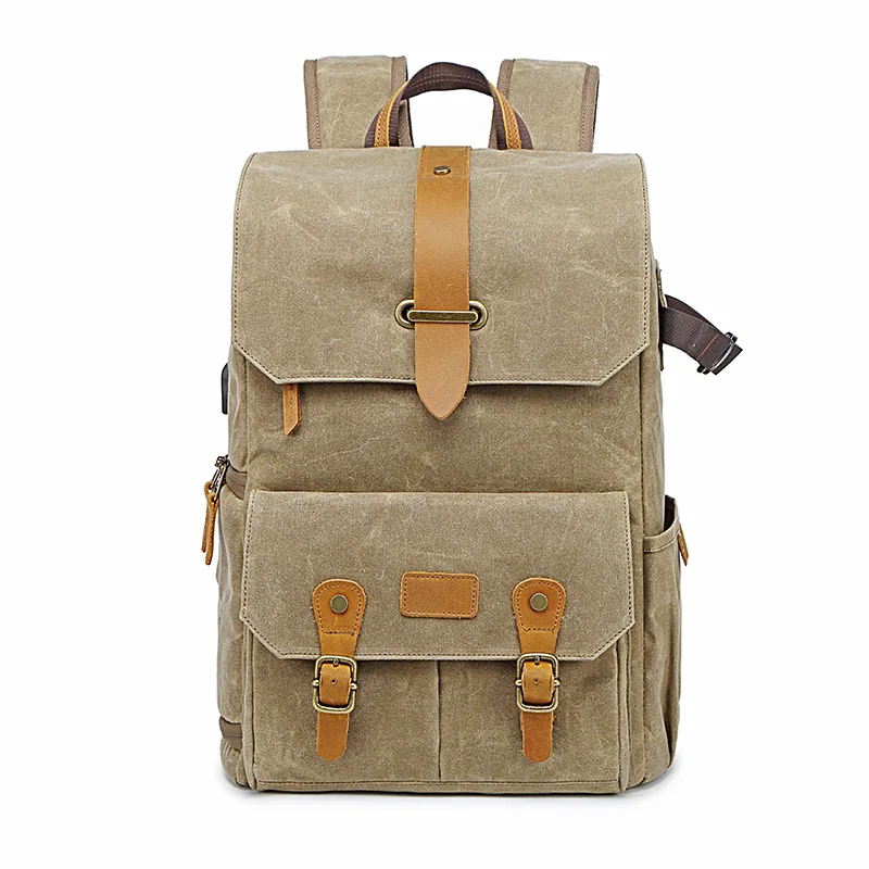 

New Camera Bag Photography Backpack, SLR Micro Bag, USB Canvas Men and Women Backpack