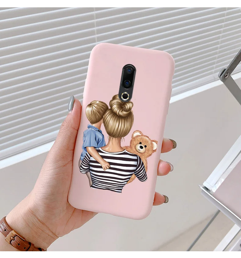 meizu phone case with stones craft For Meizu 16 16t 16s 16x 16xs Plus Case Fashion Mother And Daughter Painted Soft Silicone Phone Protection Back Cover best meizu phone cases