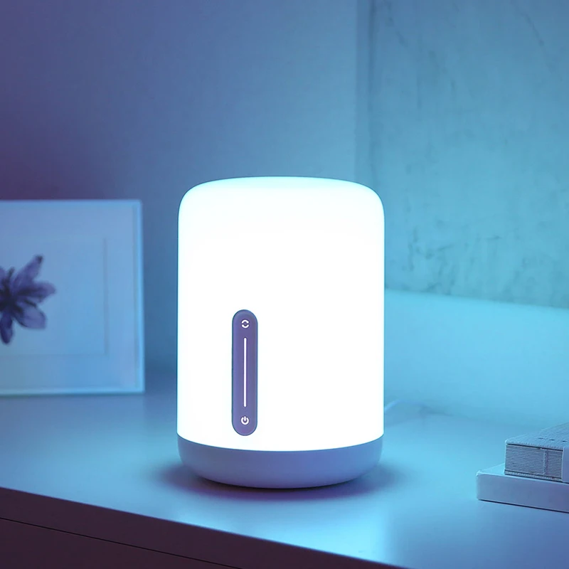 Прикроватная лампа Xiao mi jia 2 умный светильник сенсорный переключатель Голосовое управление mi home App Светодиодная лампа для Apple Homekit Siri& Xiaoai Clock