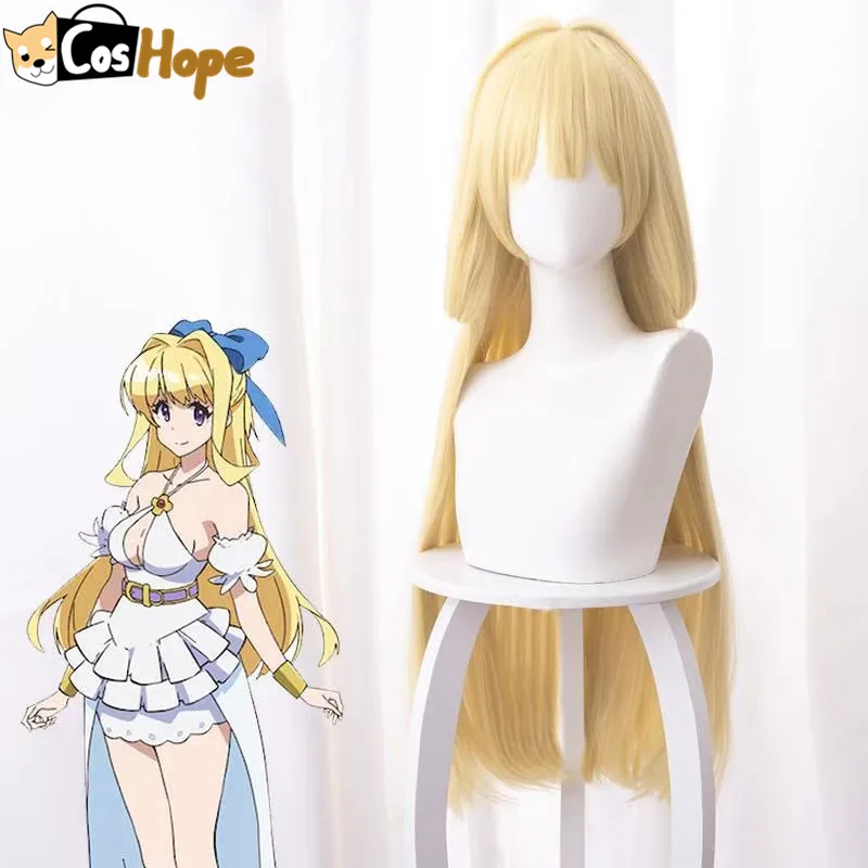 Lizda del Cosplay Wig Woman Long Straight Blonde Yellow Anime Heat Resistant Synthetic Wigs Halloween Party |