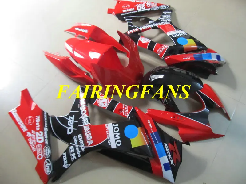 Литьевая форма обтекателя кузова для GSXR1000 07 08 GSX-R GSXR 1000 K7 2007 2008 красный черный Обтекатели+ подарки SK35