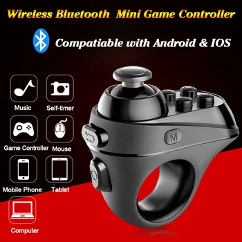 

2020 new Mini Ring game handle Gamepad Entertainment USB Bluetooth 4.0 Black Remote Controller Wireless Joystick For IOS Android