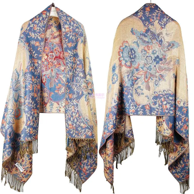 180*70cmLady Echarpes Foulards женский шарф, Женский двухсторонний большой длинный шарф из пашмины с кисточками, шаль, Mujer Bufanda