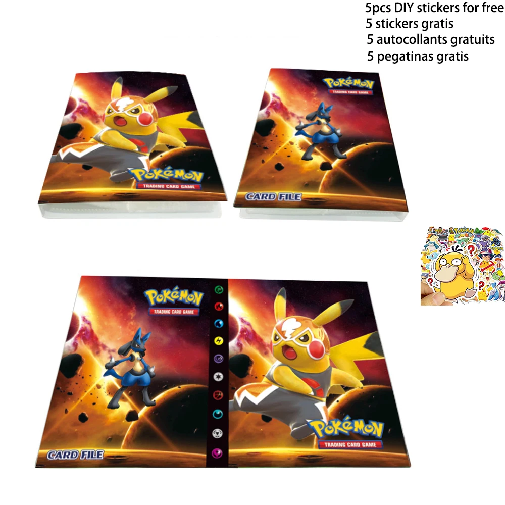 

240pcs Pokemon Cards Game Album Book Cartoon Anime Card DIY Collectors Loaded List Holder Capacity Binder Folder Toys For Kids
