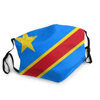 

Republic Of The Congo World Flag Non-Disposable Face Mask Dust Mask Protection Cover Respirator Mouth Muffle